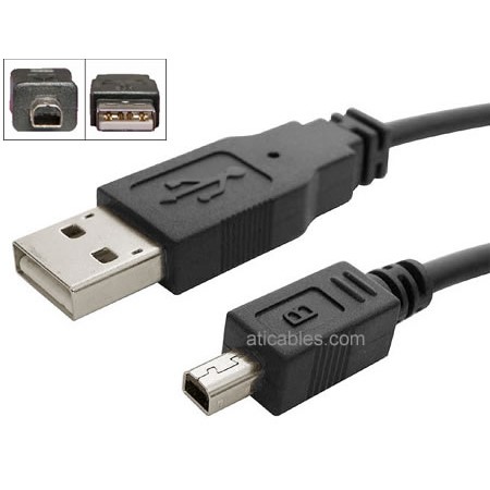 6 foot USB 2.0 A to Mini USB 4 Pin Cable