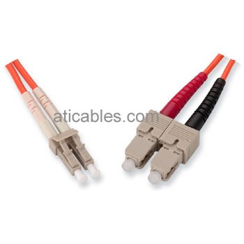 LC to SC Fiber Optic Cable, Multimode Duplex 50/125µ
