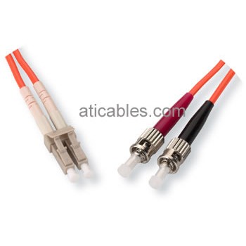 LC to ST Fiber Optic Cable, Multimode Duplex 50/125µ