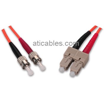 SC to ST Fiber Optic Cable, Multimode Duplex 50/125µ