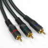 3-RCA Component Video Coaxial RG59 22 AWG Cable